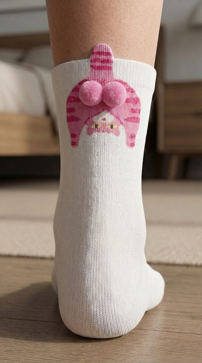 Cute Cat Butt Ankle Socks