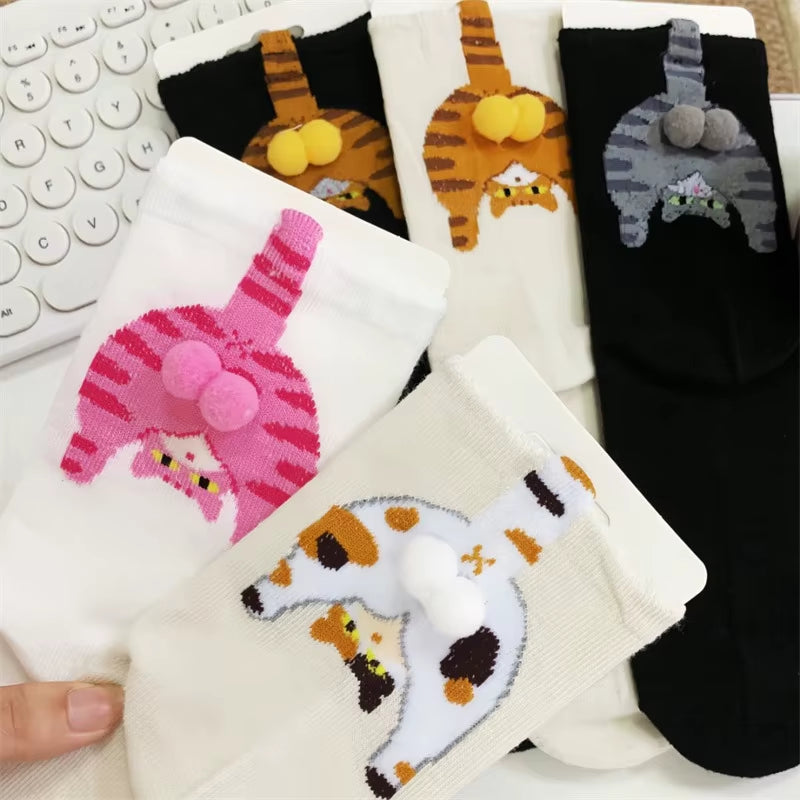Cute Cat Butt Ankle Socks